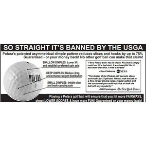 Golf Ball Eliminates Slicing - Banned By USGA for Tournament Play